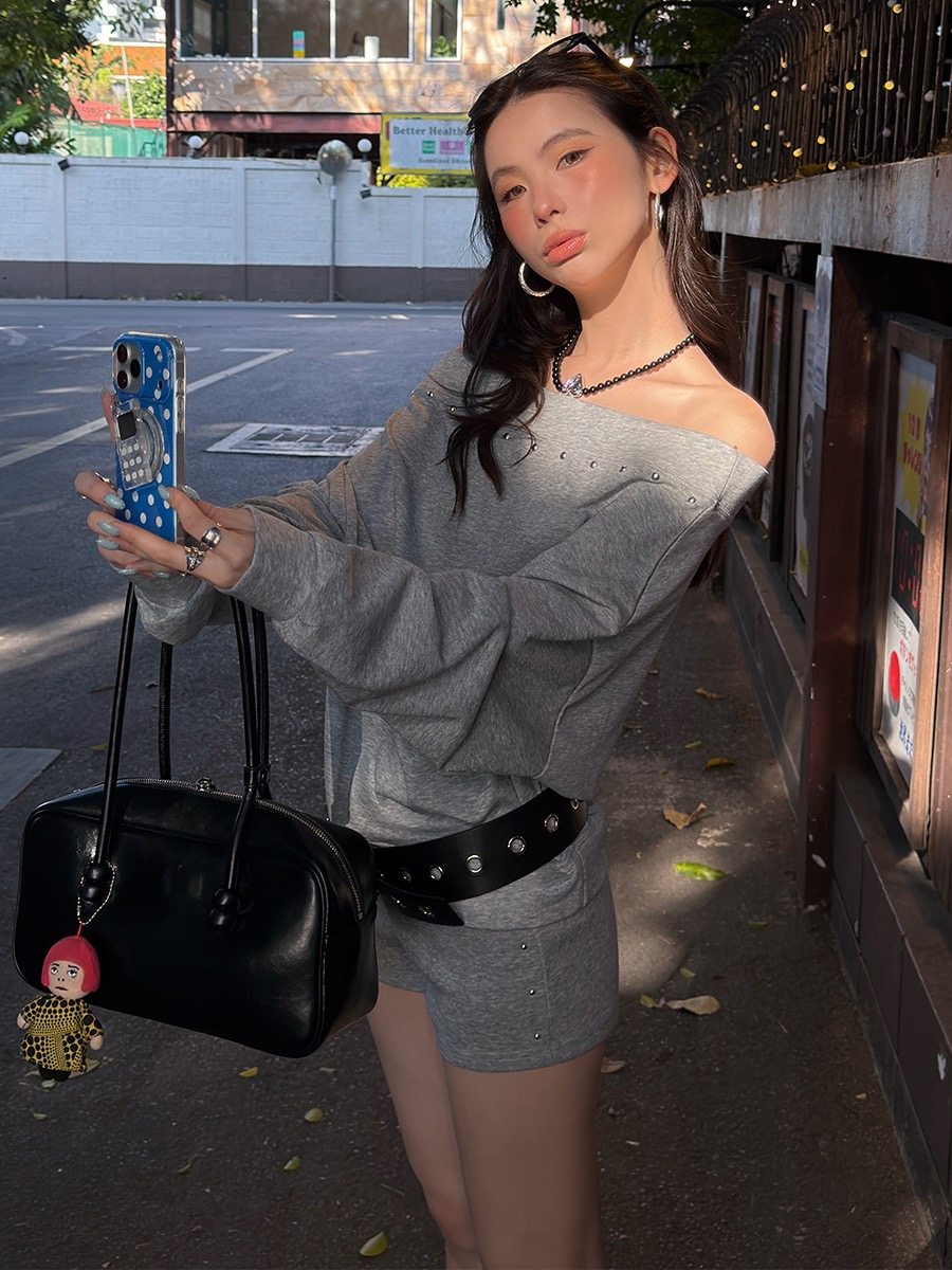 「 1.14 春夏新品 」 MMFISH 时髦铆钉骑行户外休闲短裤 25K497,女装/女士精品,短裤,淘宝优惠券,粉丝福利购,淘宝优惠卷