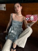 褶皱花边多穿光泽抹胸半裙 「 26Q010 」 MMFISH 1.14 春夏新品