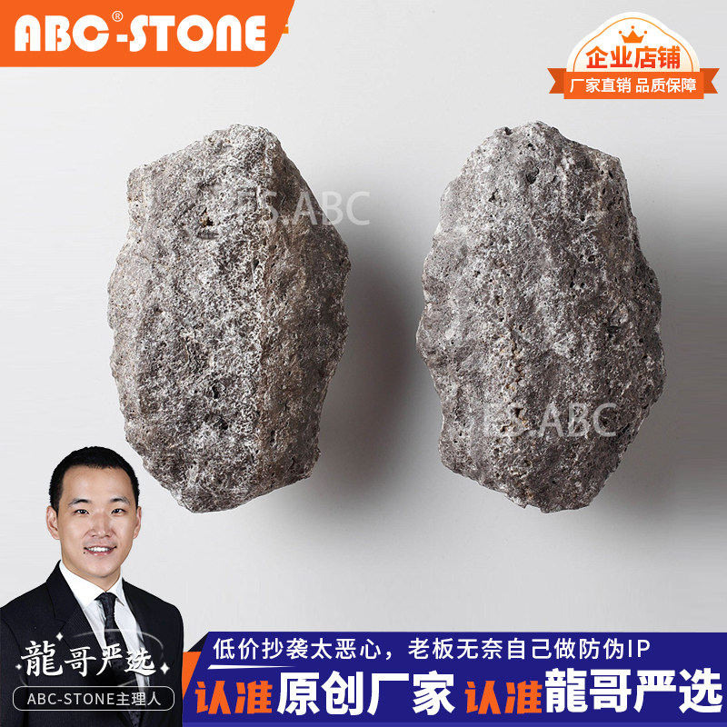 FS.ABC喜茶门店同款银灰洞石玻璃门把手明装拉手木门服装店门锁