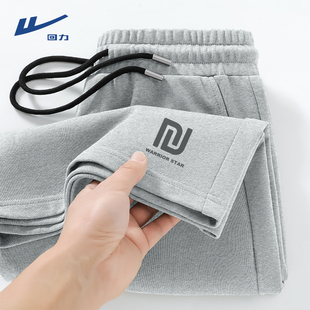 夏季 男士 亲肤透气宽松篮球中裤 男款 男 回力美式 五分裤 休闲纯棉短裤