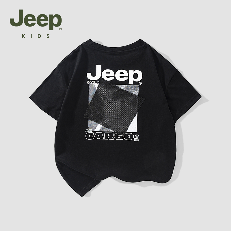 Jeep吉普圆领短袖T恤男童