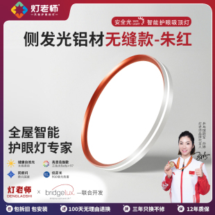 全光谱护眼吸顶灯侧发光现代简约铝材无缝卧室客厅书房灯 灯老师