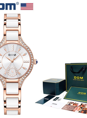 DOM腕表 高颜值小众轻奢防水女士石英手表5029D-7M