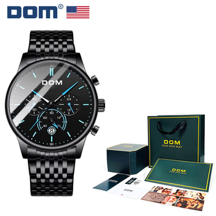 DOM腕表 1713BK 夜光石英男表M 坚守139道生产工序