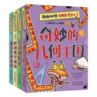 全套4册 几何王国 奇妙 算术 科学经典 数学系列 秘诀 10岁儿童数学启蒙书 妙趣数学谜题 可怕 32开全新版 数学头脑游戏 小方本