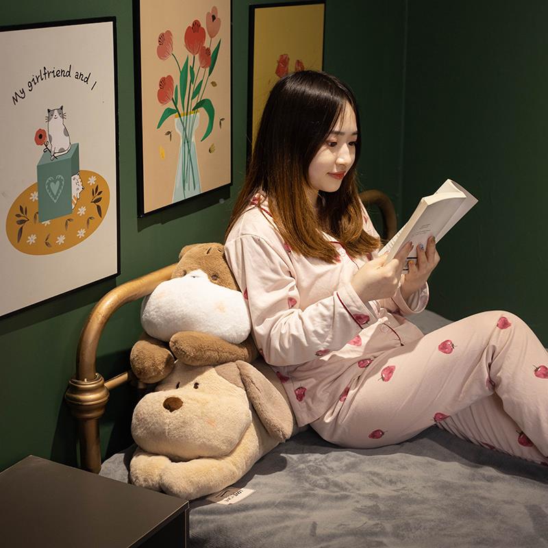 狗毛生绒玩女具可熊猫公靠咪猫玩偶夹仔抱14854枕睡专用长条觉爱