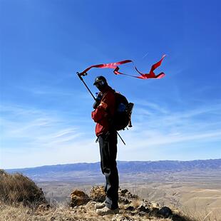 登山杖红飘带4cm超长丝带户外徒步爬山登顶拍照出片神器旅游纪念