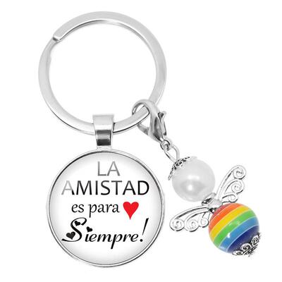 新款La amistad es para siempre 钥匙扣 友谊是永恒的好朋友礼品