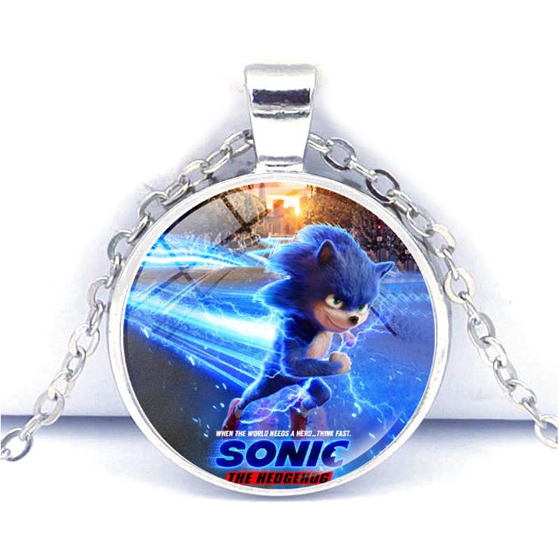 新款刺猬索尼克项链男女百搭Sonic The Hedgehog音速小子吊坠挂饰