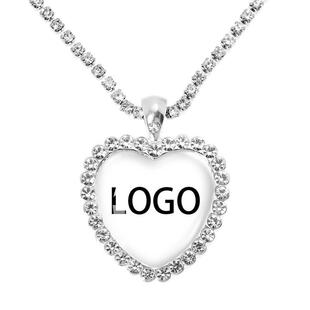 新款亚马逊希音temu开发产品设计文案LOGO心形合金镶水钻时光宝石