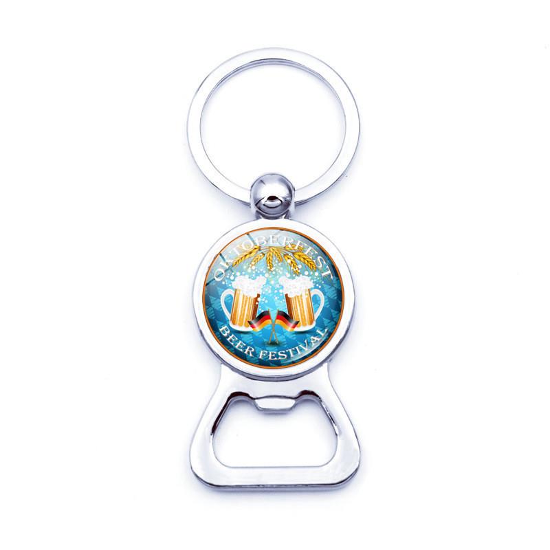新款慕尼黑啤酒节开瓶器钥匙扣纪念品小商品金属钥匙挂件啤酒开瓶