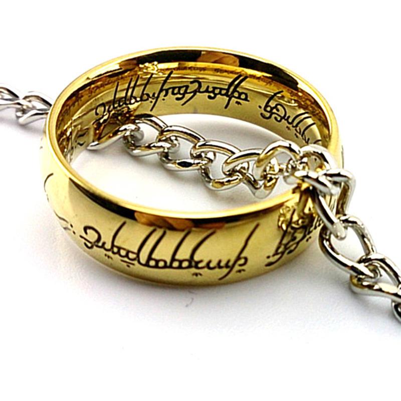 新款动漫电影周边 指环王新款不锈钢戒指 魔戒刻字钛钢指环饰品批