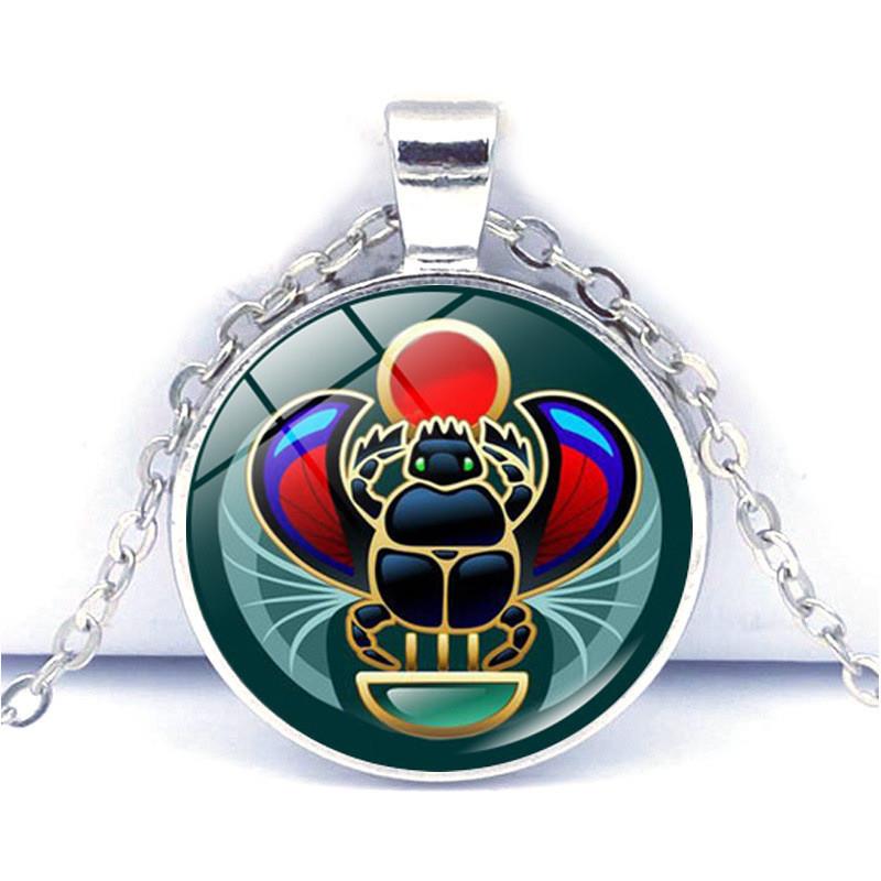 新款速卖通 埃及圣甲虫项链 时光宝石时尚潮流吊坠首饰 欧美饰品