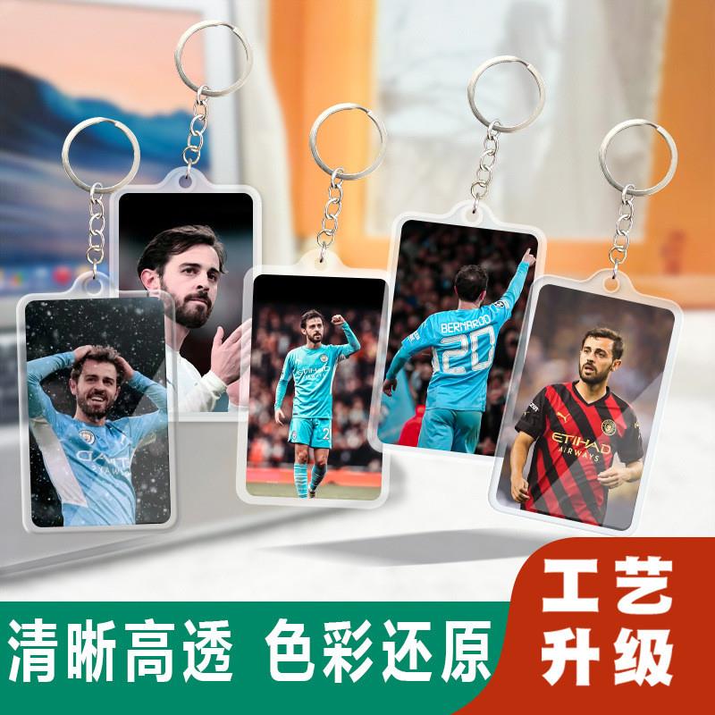 新款B席亚克力钥匙扣锁匙圈新款卡片式挂件行李牌双面图明星周边
