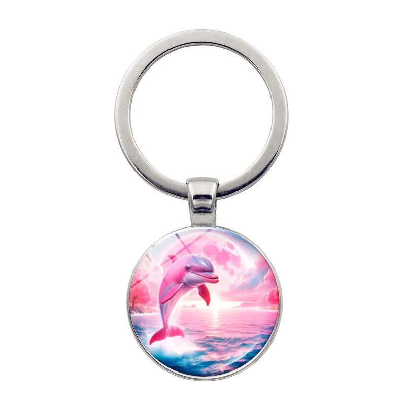 新款海洋生物海豚吊坠车钥匙扣挂件跨境热卖配饰海洋馆周边礼