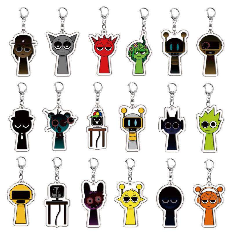 新款Sprunki节奏盒子动漫周边亚克力钥匙扣 可爱钥匙扣小挂件,模玩/动漫/周边/娃圈三坑/桌游,动漫挂件/文具,淘宝优惠券,粉丝福利购,淘宝优惠卷