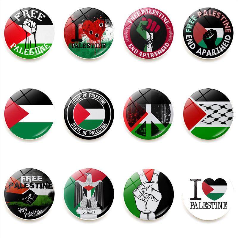 新款巴勒斯坦创意国旗冰箱贴Palestine水晶软磁性白板贴片装饰品3
