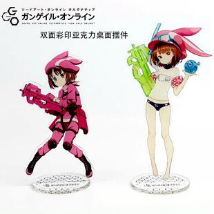 新款夹层精雕內印刀剑神域外传GGO动漫周边人形立牌货源造型