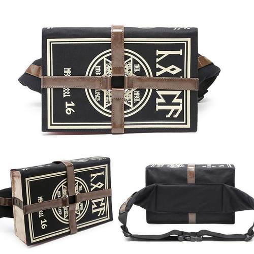 新款动漫周边背包异端审判火系魔法书斜挎包FFF团道具包学生书包