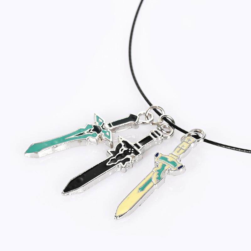 新款刀剑神域 SAO桐人阐释者逐暗者亚丝娜闪烁之光项链 合金饰品3