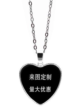 新款嘉运饰品桃心项链女时光宝石爱心吊坠毛衣链来图制作货源稳定