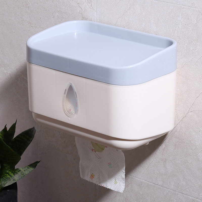 卫生纸置物架免打孔抽纸盒防水纸巾盒卷纸筒厕纸盒家用壁挂纸巾架