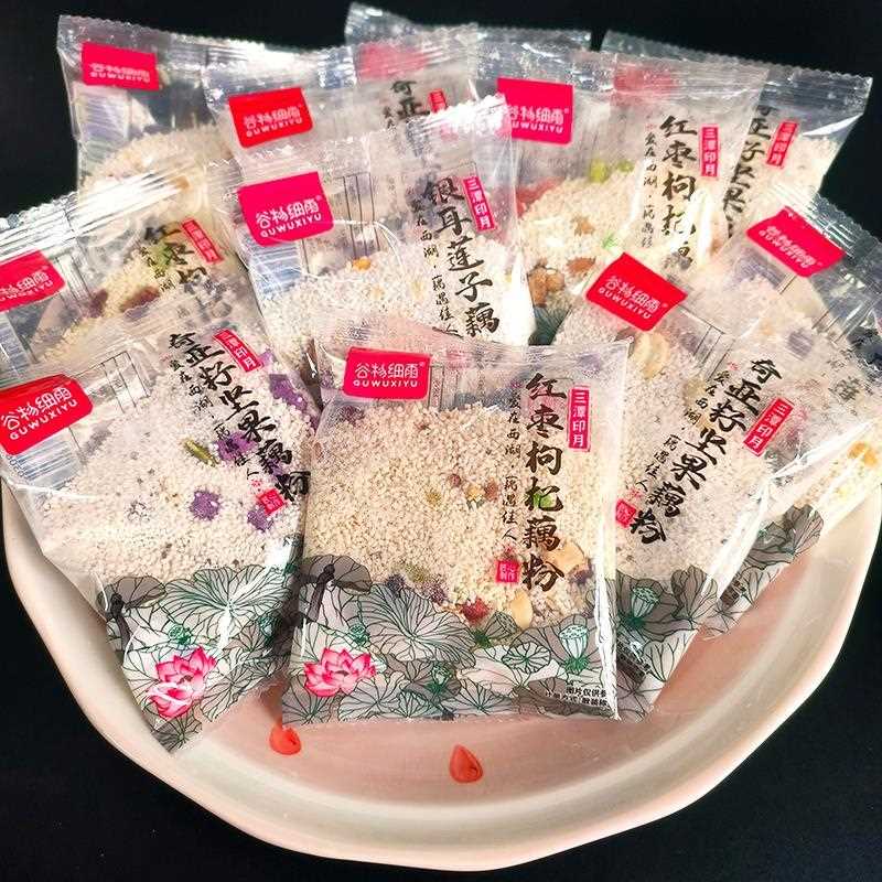 谷物细雨红枣枸杞银耳莲子藕粉500营养早餐冲泡代餐办公小吃速溶
