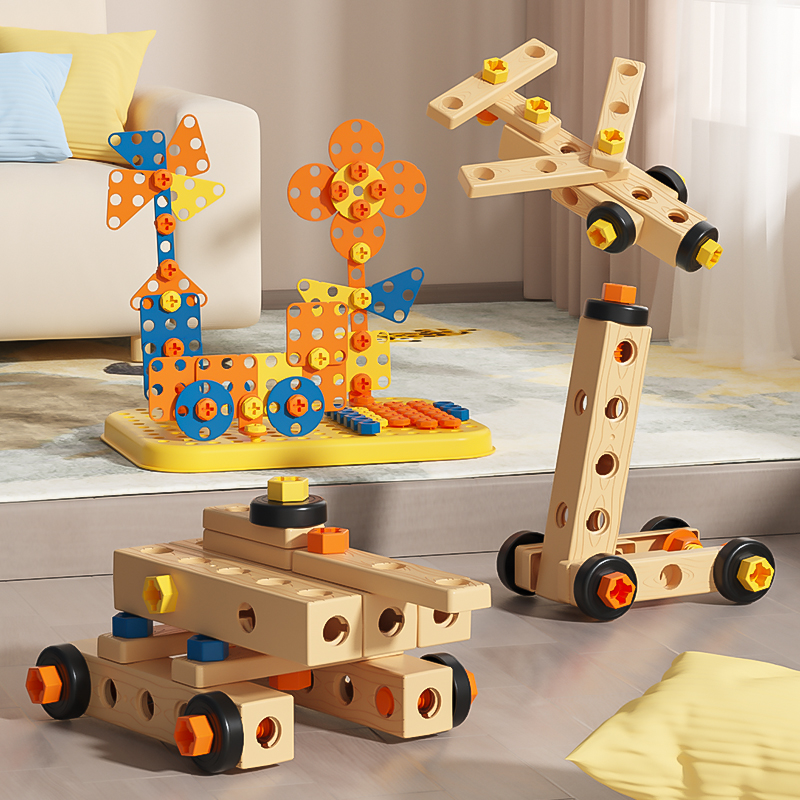 儿童拧打螺丝钉组装益智玩具宝宝动手拆装男孩专注力训练修理工具