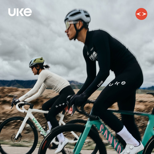 UKE新品双箭头抓绒骑行裤秋冬季