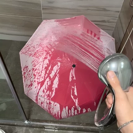 遇水变色伞高颜值晴雨两用学生上学专用三折八骨创意雨伞