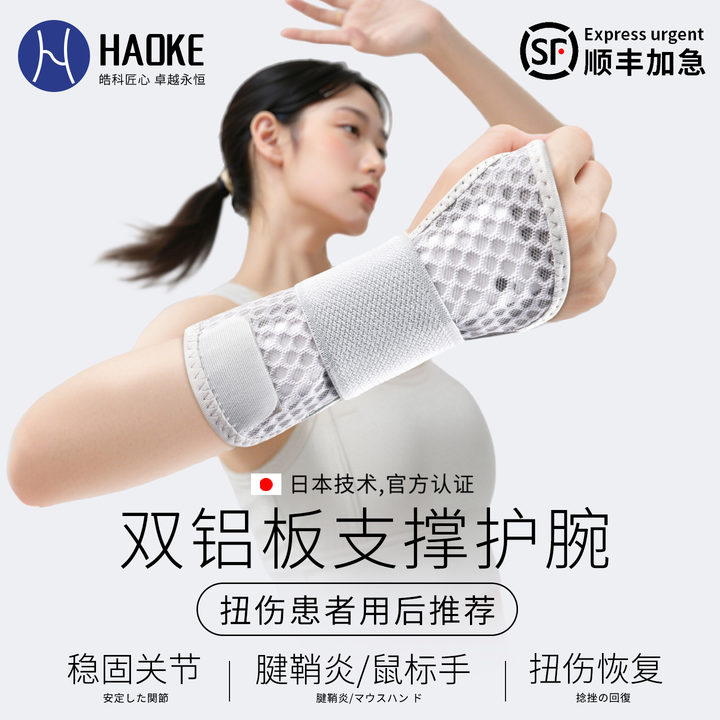 顺丰加急蜂巢透气扭伤固定护腕套