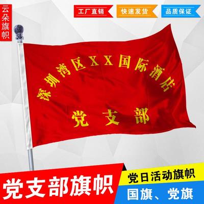 定做旗 党支部旗帜党日活动旗 定制志愿者服务队旗3号4号