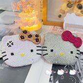 满钻镜子口袋diy手工礼物hello kitty可爱女友化妆镜梳妆镜送迷你