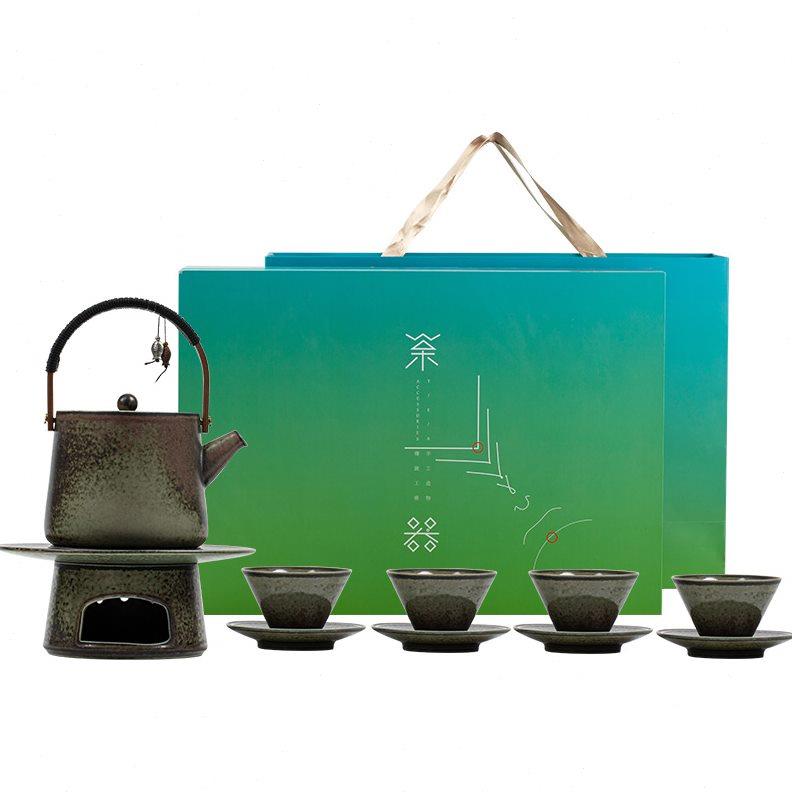 伊文陶瓷温茶壶功夫茶具套装家用泡茶壶室内蜡烛温茶炉保温加热台