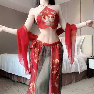 汉服睡衣大码 贵妃性感古风女睡裙古代寝服 胖mm宫廷款 超仙公主古装