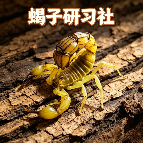 黄肥尾蝎沙漠蝎宠物蝎送饲养套餐