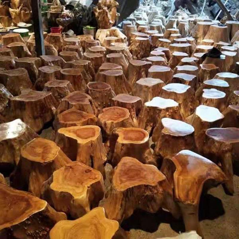 老树根墩子根雕凳子 树根实木原木墩子树桩树墩换鞋凳矮凳 石头花