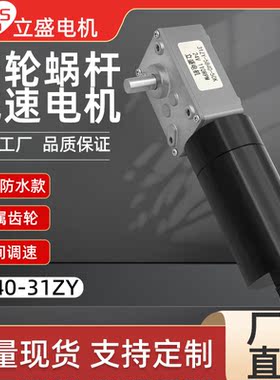 立盛5840-31ZY防水直流齿轮减速电机 正反转调速12V24V大扭矩马达