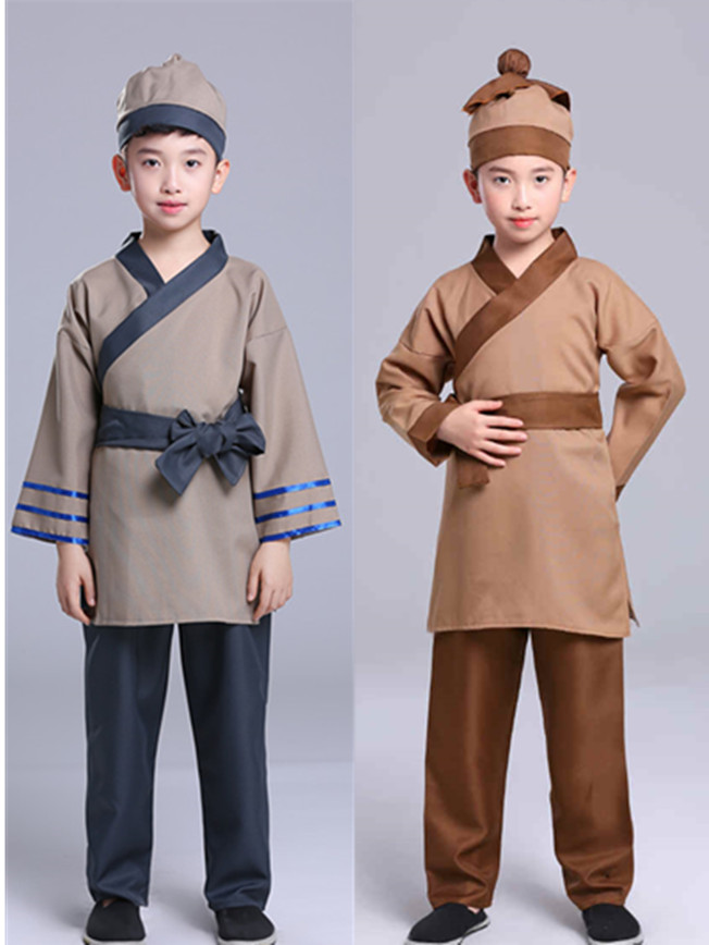 古装男宋朝书生秀才影视剧演出服古代农夫平民小药童舞台剧表演服