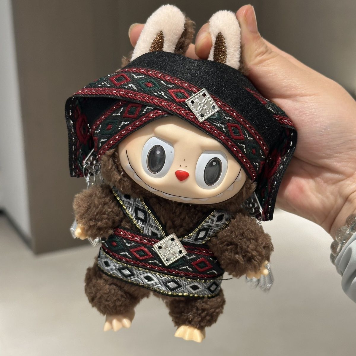 自嘲熊labubu壮族民族风娃衣10cm13cm17cm娃衣娃娃衣服配件中国风