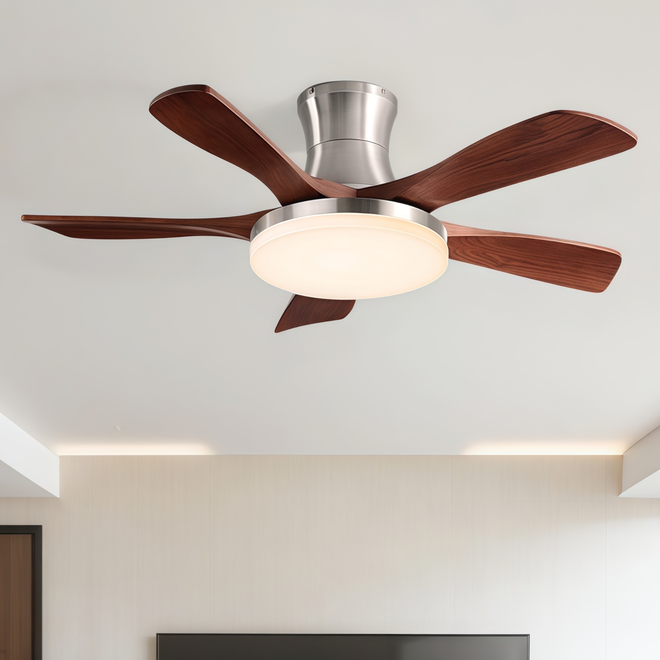 高端美式实木吸顶吊扇风扇灯客厅