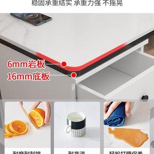 家用简约现代卧室轻奢写字桌工作台简易书桌办公桌 岩板电脑桌台式
