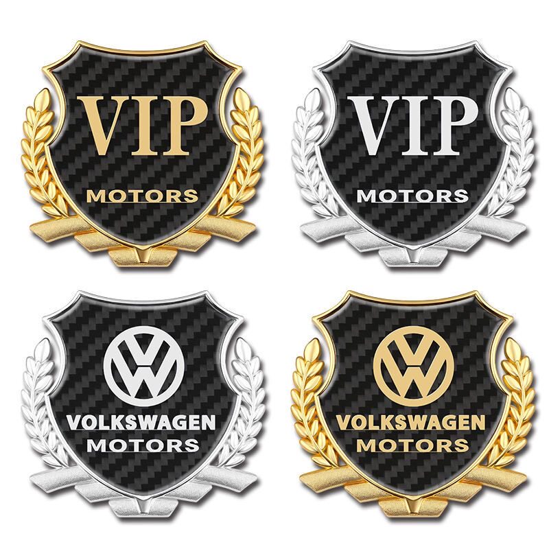 汽车3D立体车标金属碳纤侧标三角窗贴车身改装贴麦穗车窗装饰贴