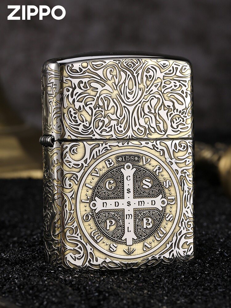 zippo正品打火机金冰双色雕刻康斯坦丁恶灵挽歌个性收藏防风煤油
