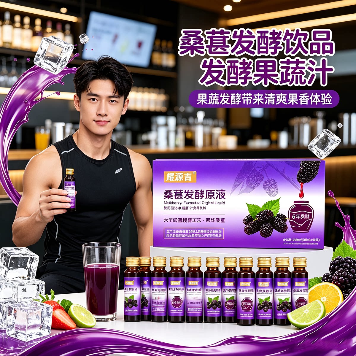 六年发酵桑葚原浆中华麒麟桑葚汁