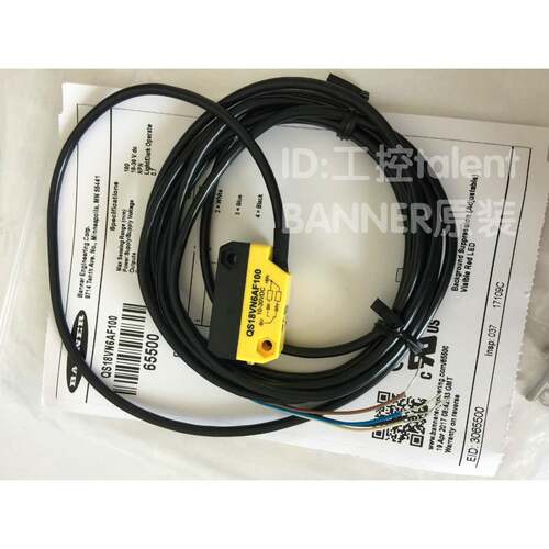 BANNER背景抑制光电QS18VP6AF100Q5接插式美国邦纳全新原装现货