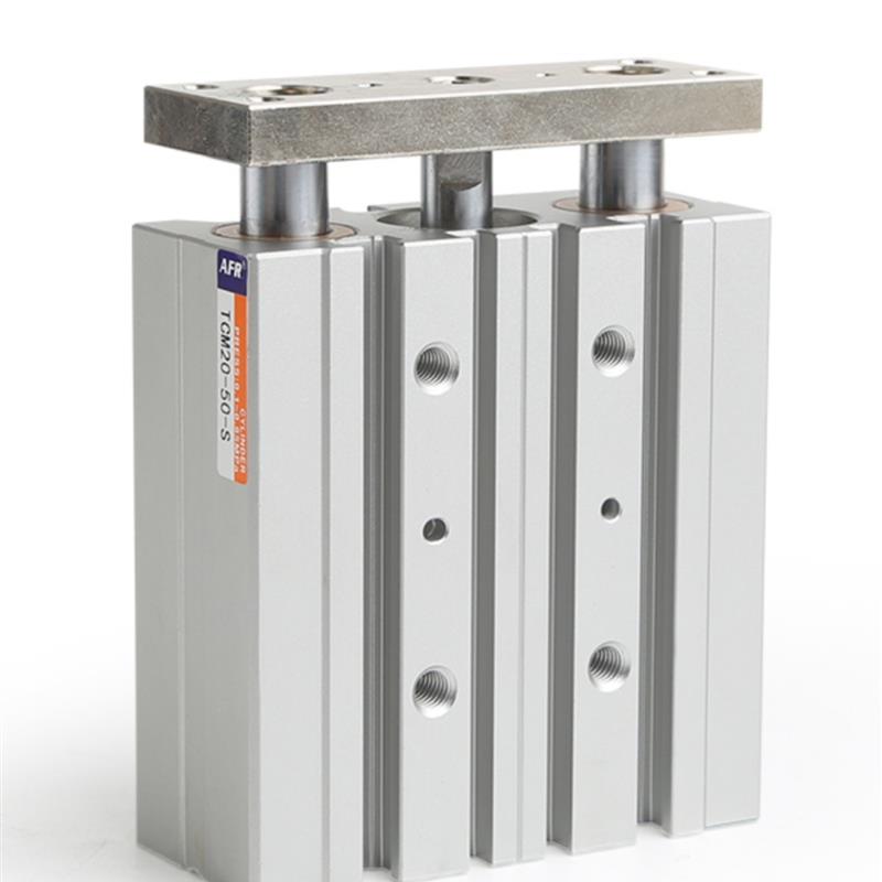 薄型三杆三轴带双导杆导向