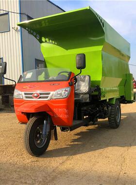 3方电喂料柴车养动牛棚草饲喂草机牛羊舍双边下料油喂饲WDE料喂草