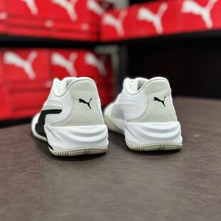 PUMA彪马 Clyde Hardwood Team低帮实战篮球鞋男款 白黑195217-06