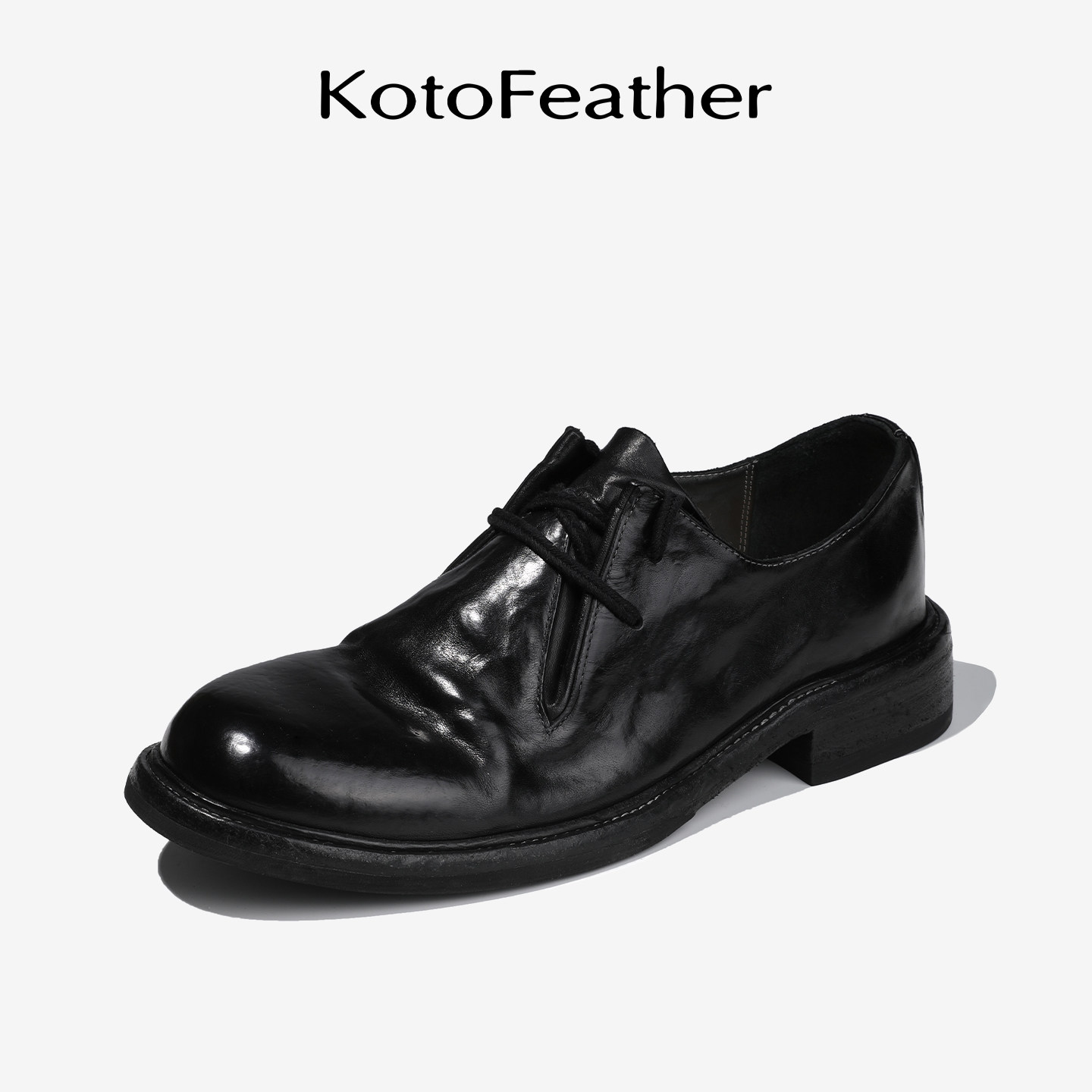 珡羽KotoFeather 固特异马皮德比鞋英伦复古透气男鞋休闲皮鞋新款图片